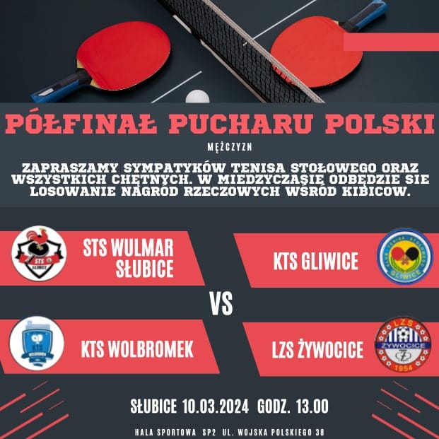 Półfinał Pucharu Polski tenisie stołowym w Słubicach