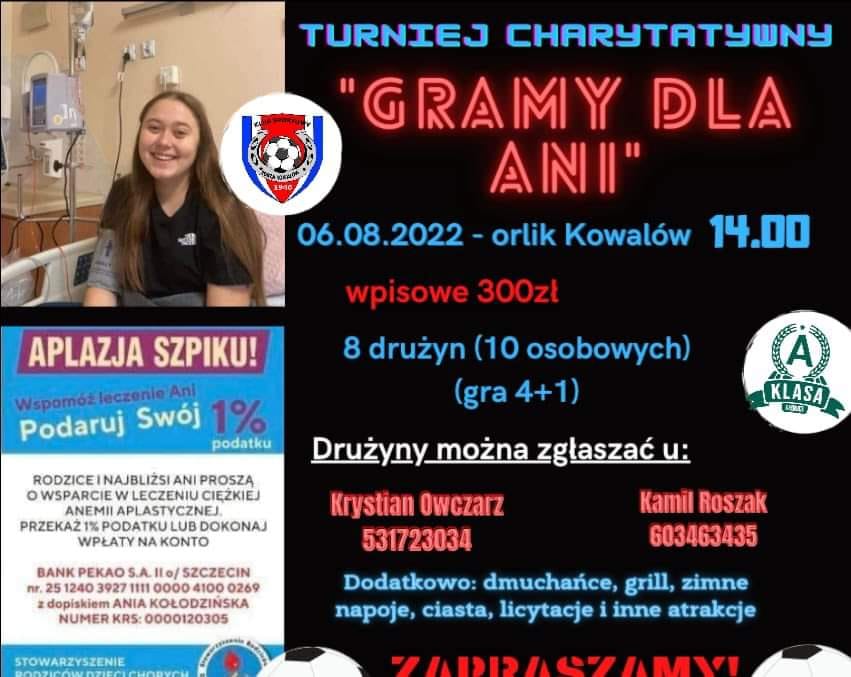 Turniej charytatywny dla Ani z Kowalowa