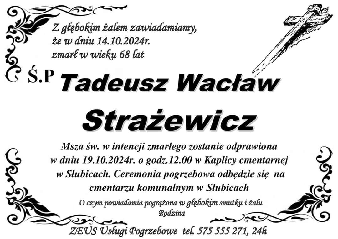 Ostatnie pożegnanie Tadeusza Strażewicza