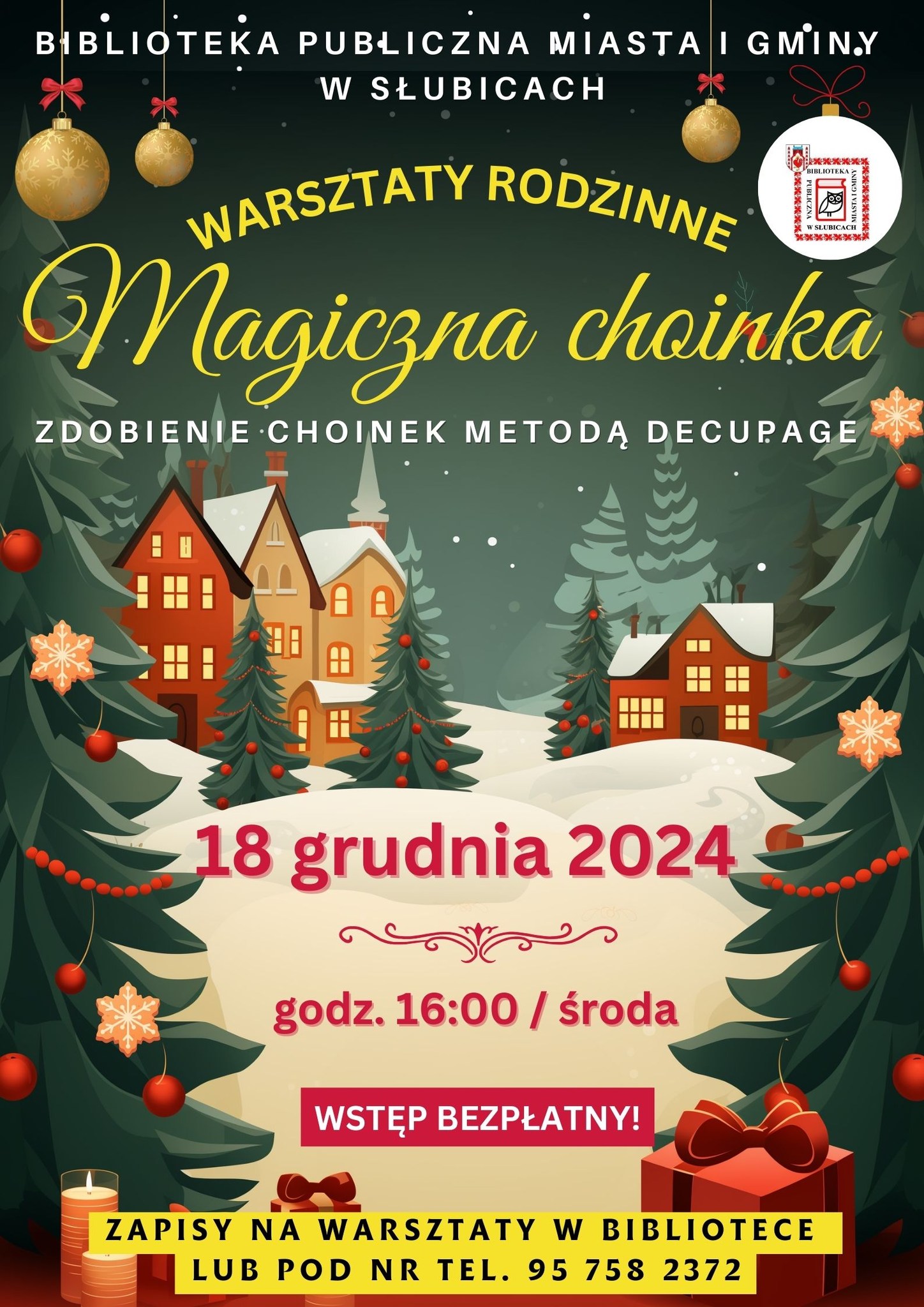 Magiczna choinka – warsztaty w słubickiej bibliotece