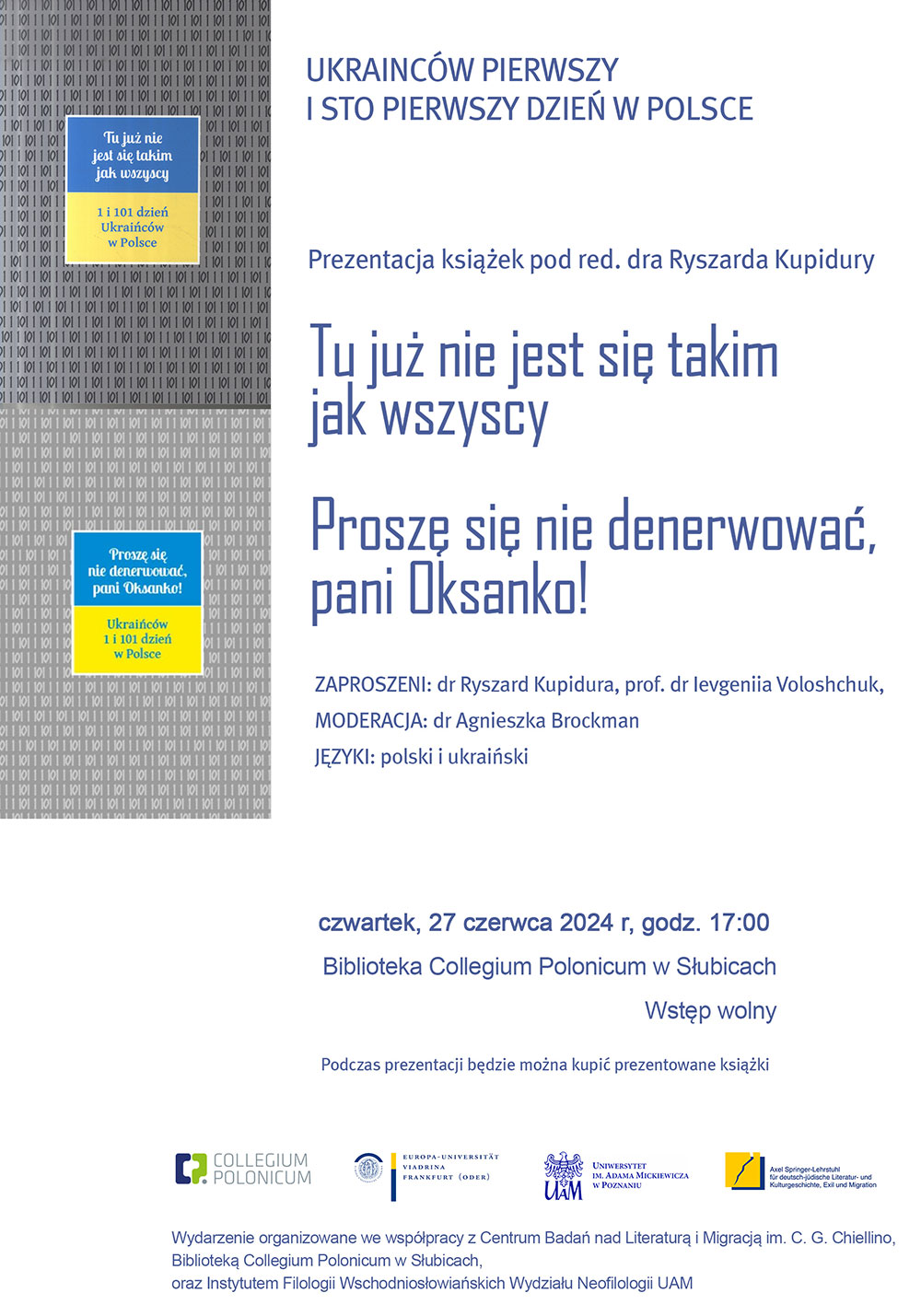 Prezentacja polsko-ukraińskich zbiorów esejów w Bibliotece Collegium Polonicum