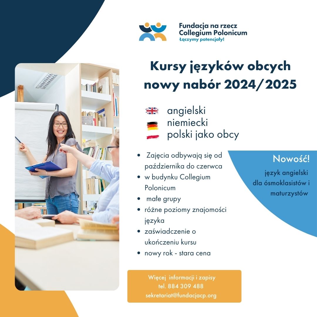 Kursy językowe z Fundacją na rzecz Collegium Polonicum