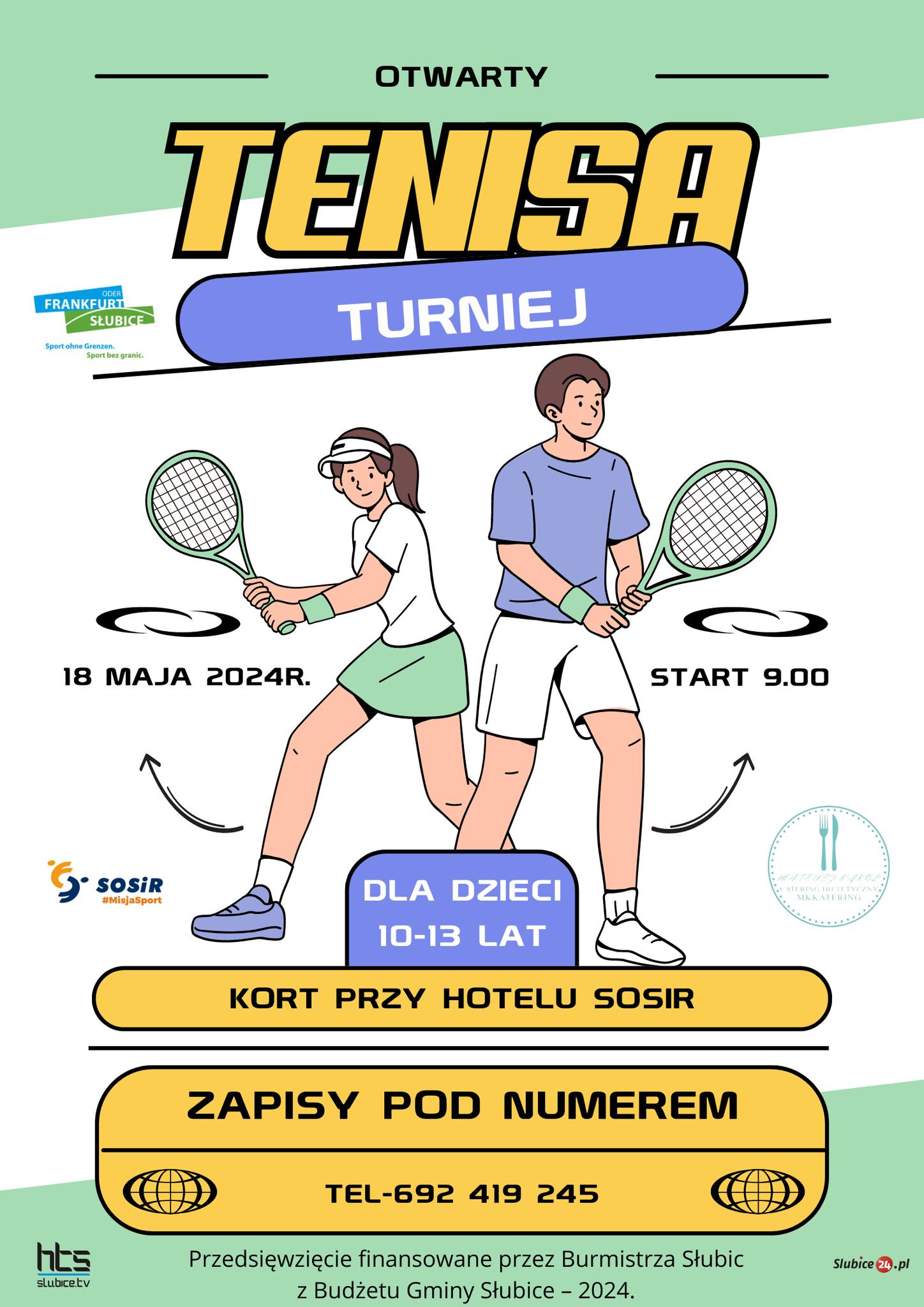 Otwarty turniej tenisa ziemnego dla dzieci w Słubicach