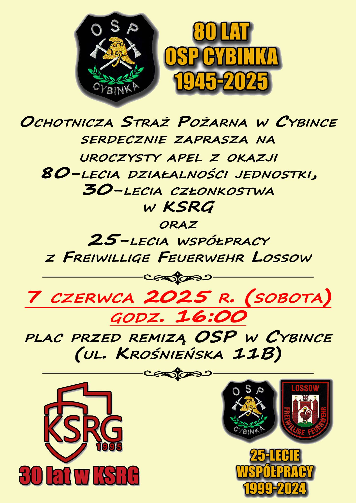 80 lat osp cybinka