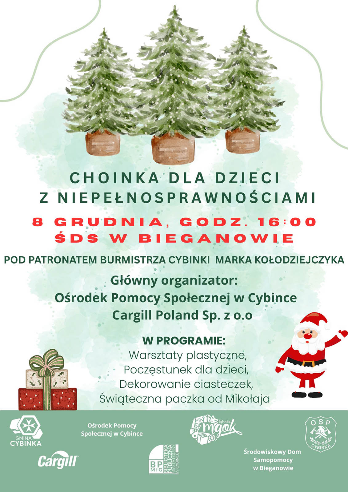 W Środowiskowym Domu Samopomocy „Pod Słońcem” odbędzie się „Choinka dla Dzieci z Niepełnosprawnościami”