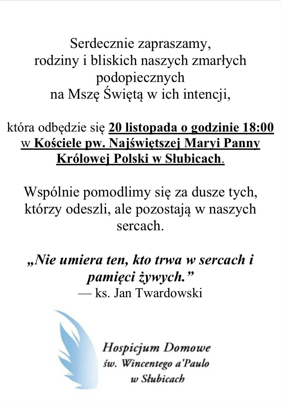 hospicjum msza