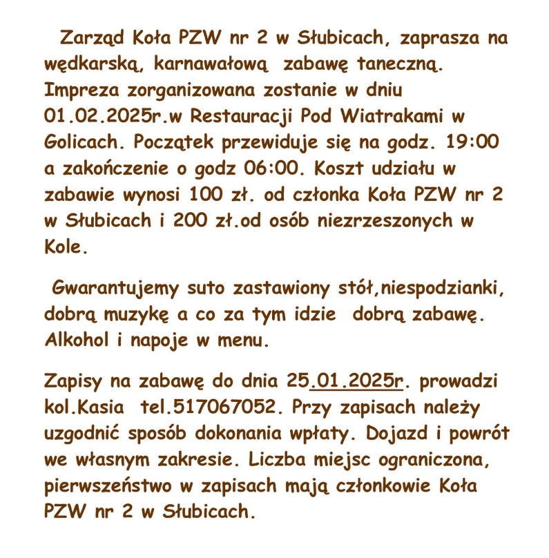 karnawal zaproszenie