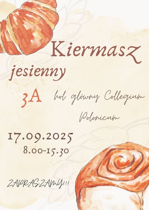 Klasa 3A ULO organizuje jesienny kiermasz ciast