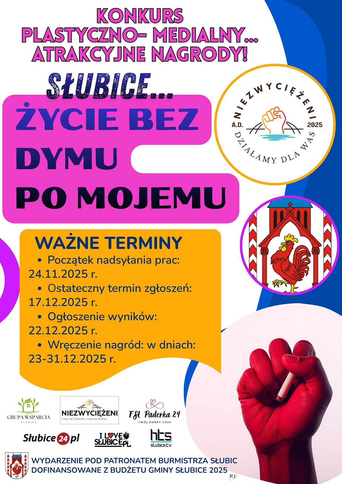 Stowarzyszenie Niezwyciężeni organizuje konkurs Życie bez dymu