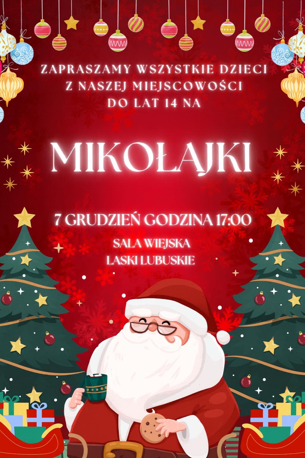 W Laskach Lubuskich zostaną zorganizowane mikołajki dla dzieci