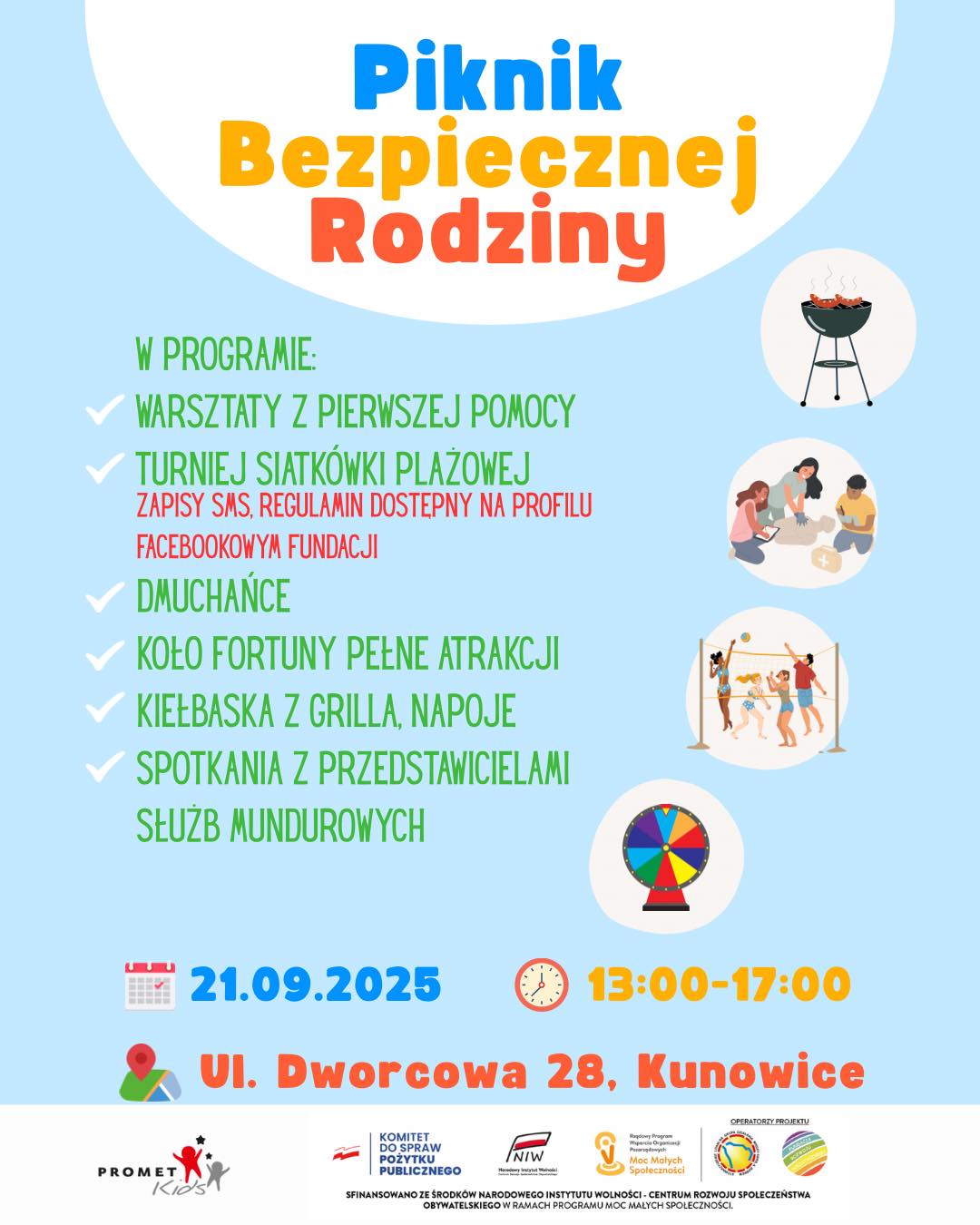 Fundacja Promet Kids zaprasza na Piknik Bezpiecznej Rodziny