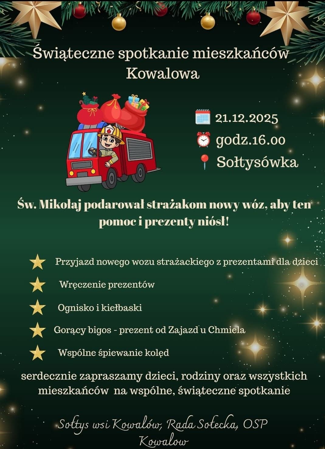 W Kowalowie odbędzie się świąteczne spotkanie mieszkańców