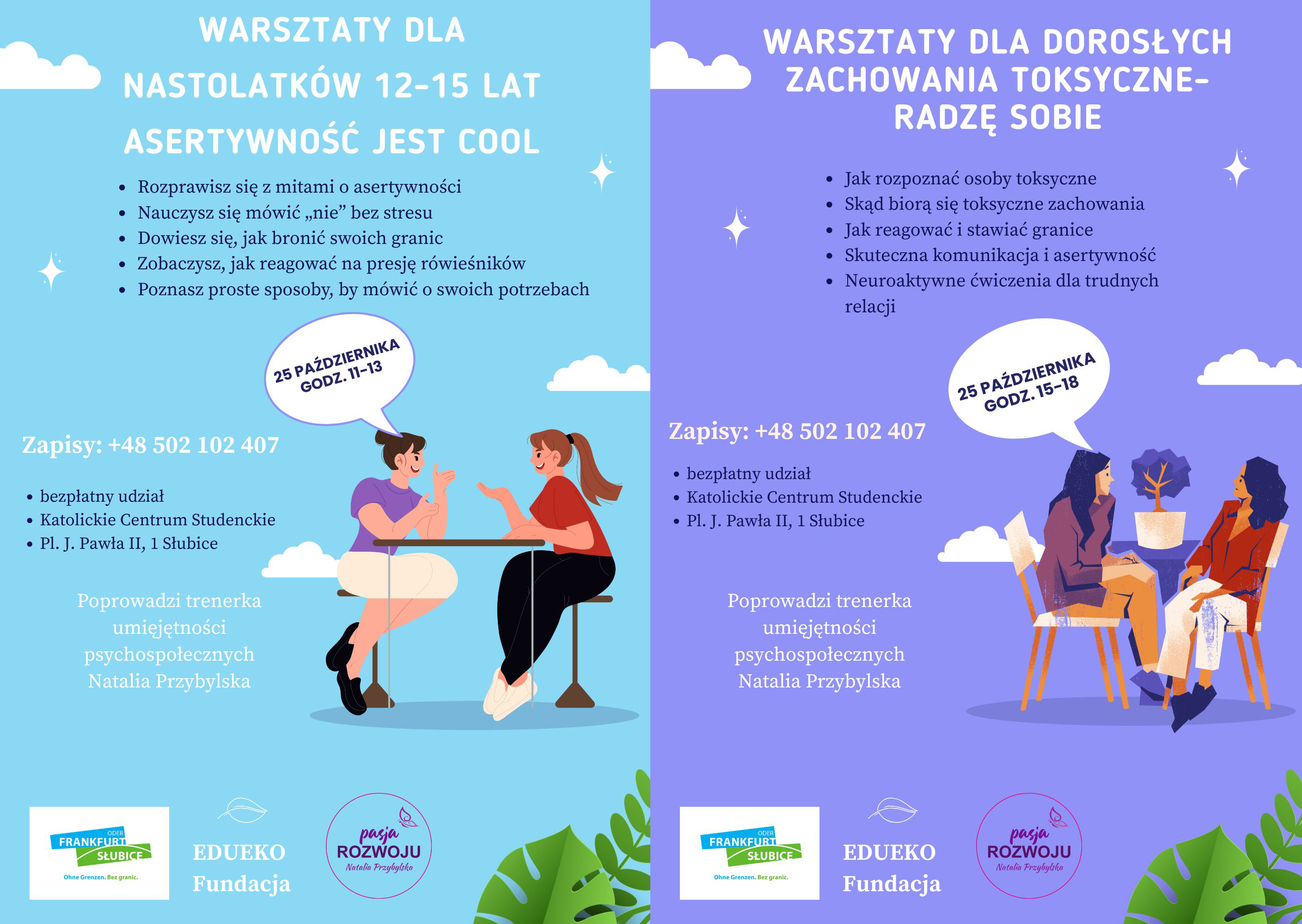 Bezpłatne warsztaty rozwojowe z Edueko: dla dorosłych i nastolatków