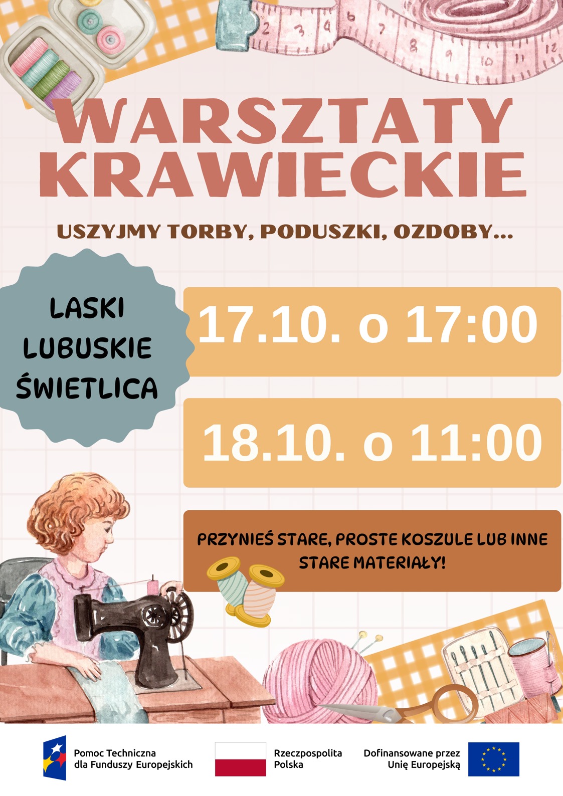Warsztaty krawieckie w Laskach Lubuskich