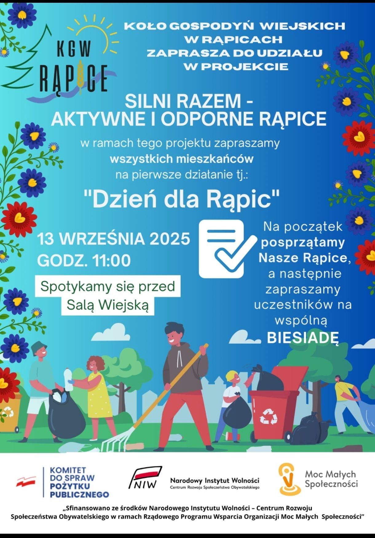 „Dzień dla Rąpic”. Mieszkańcy posprzątają wieś i spotkają się na biesiadzie
