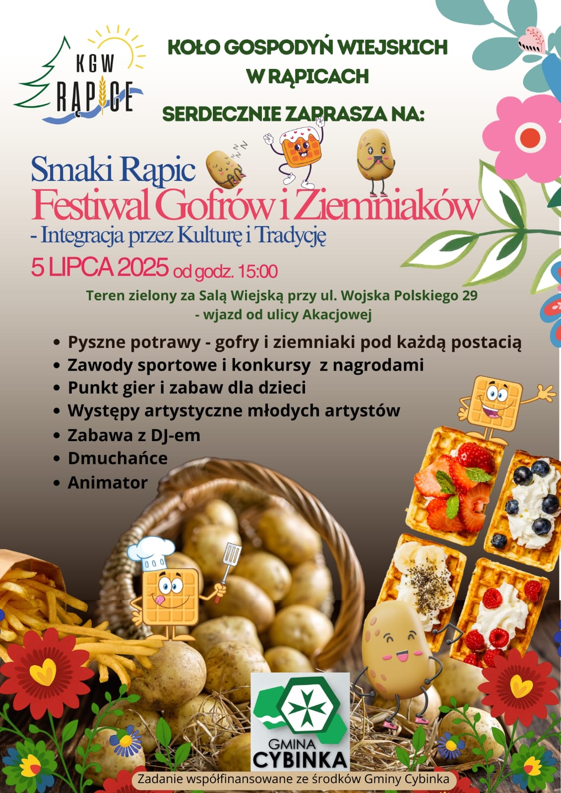 Koło Gospodyń Wiejskich zaprasza na Festiwal Gofrów i Ziemniaków