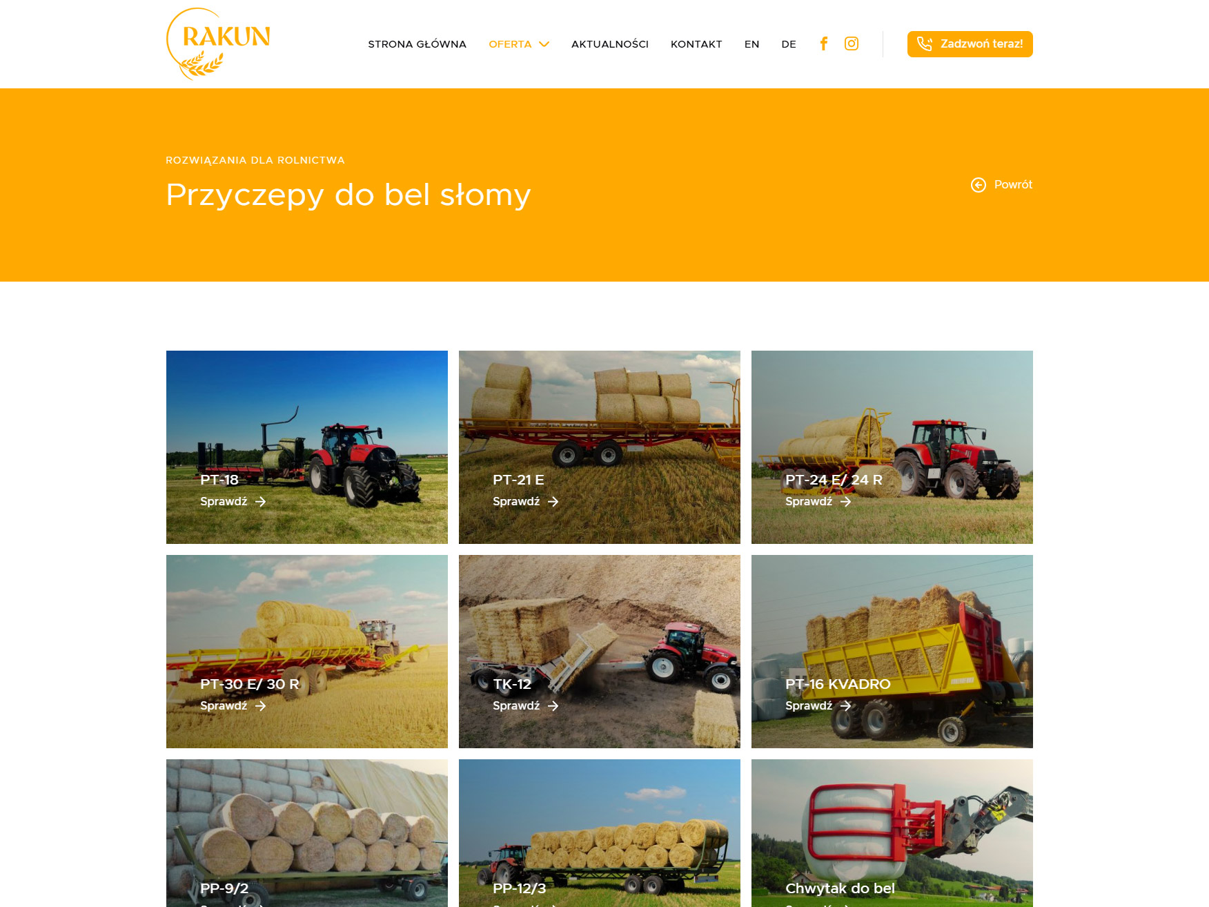 Przyczepy samozaładowcze do bel słomy