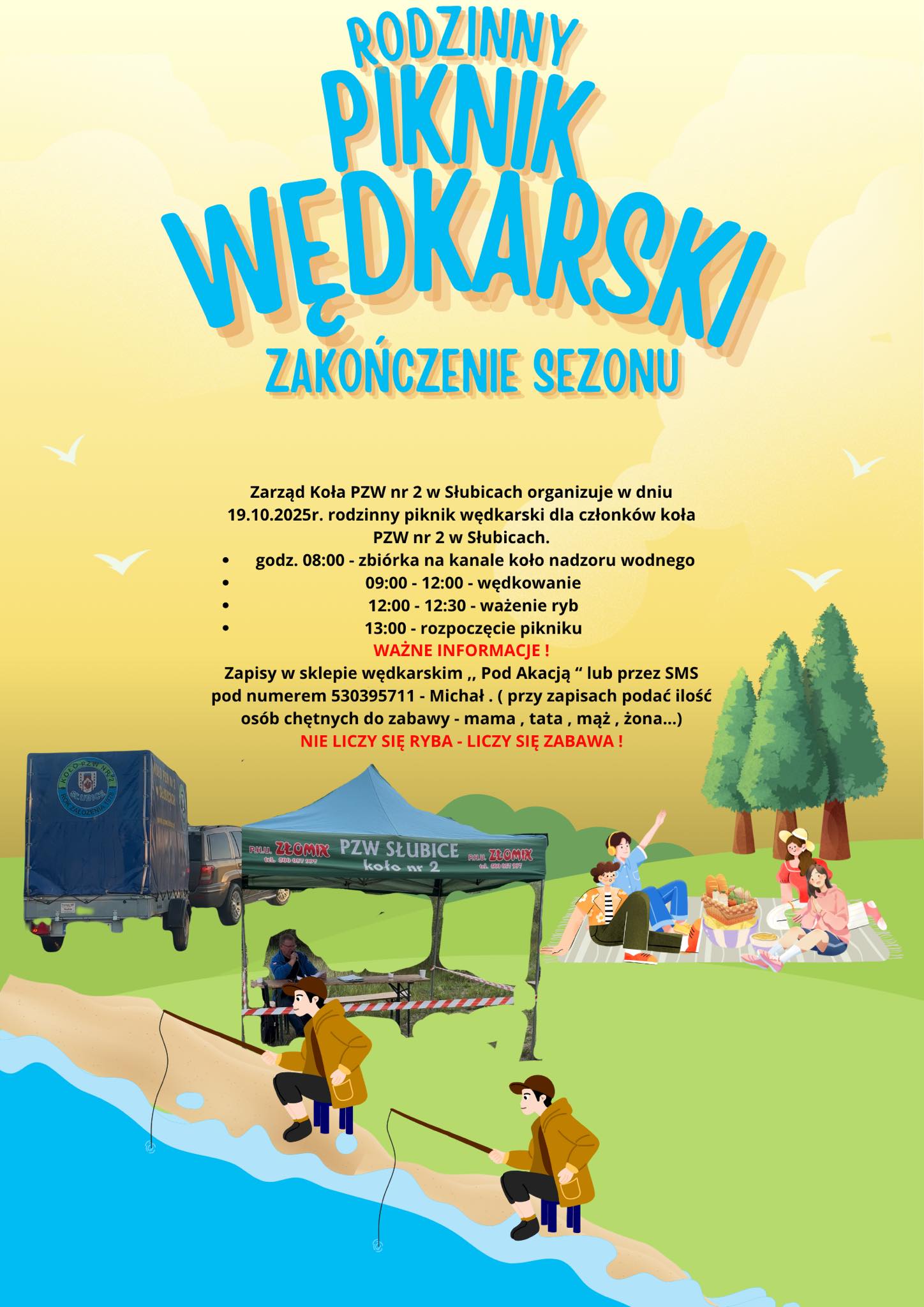 Rodzinny piknik wędkarski z Kołem PZW nr 2 w Słubicach na zakończenie sezonu 
