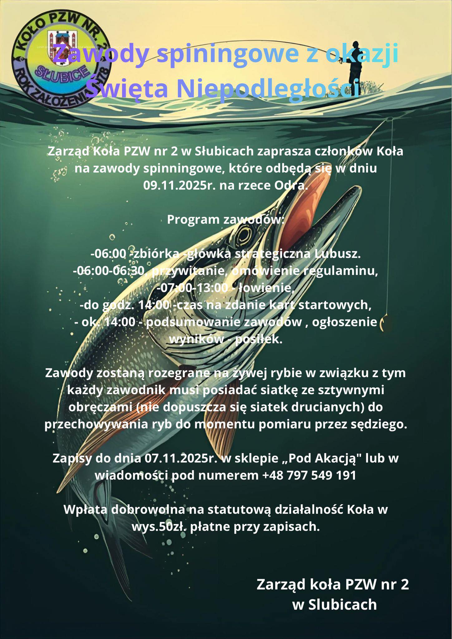 zawody spinningowe niepodleglosci