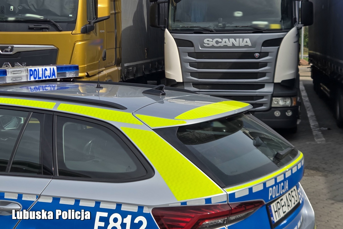 Słubiccy policjanci zatrzymali nietrzeźwego kierowcę ciężarówki