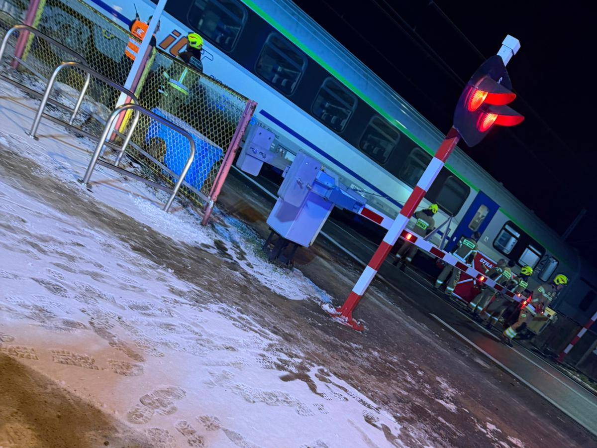 Wypadek na przejeździe kolejowym w Słubicach