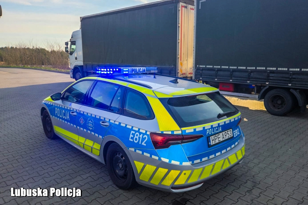Słubiccy policjanci zatrzymali nietrzeźwego kierowcę ciężarówki