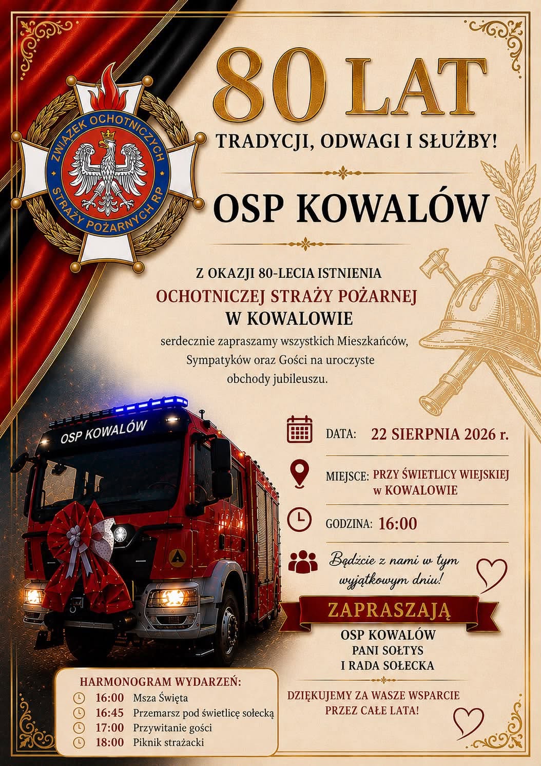 OSP Kowalów świętuje 80-lecie. Będzie uroczystość i piknik strażacki