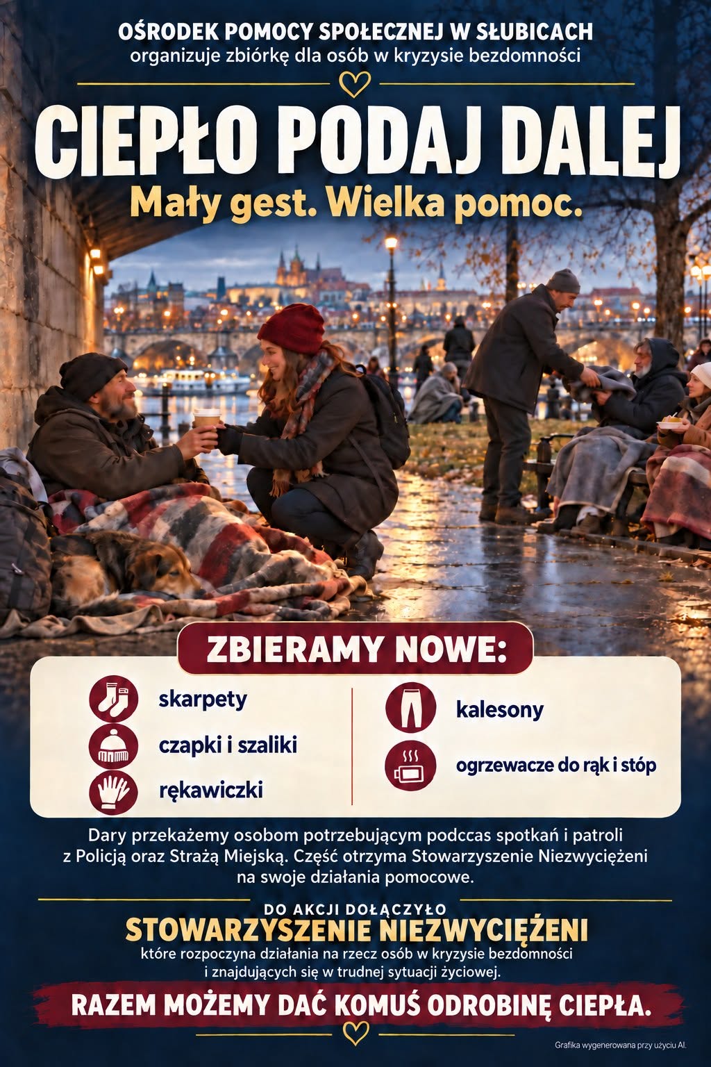 „Ciepło podaj dalej”. W Słubicach rusza zbiórka dla osób w kryzysie bezdomności