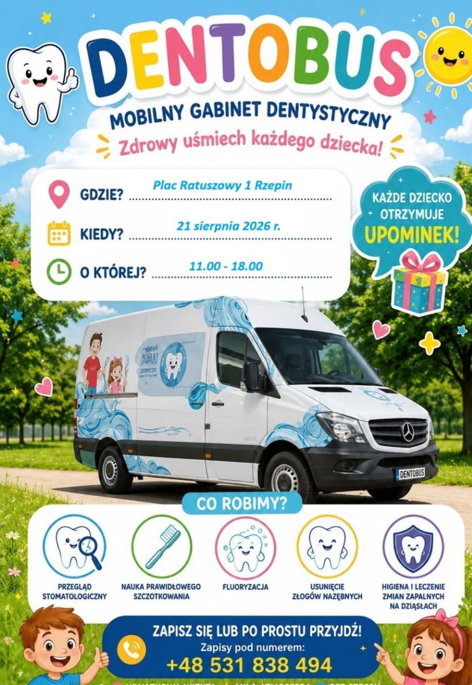 Dentobus ponownie odwiedzi Rzepin. Dzieci skorzystają z bezpłatnych badań i zabiegów