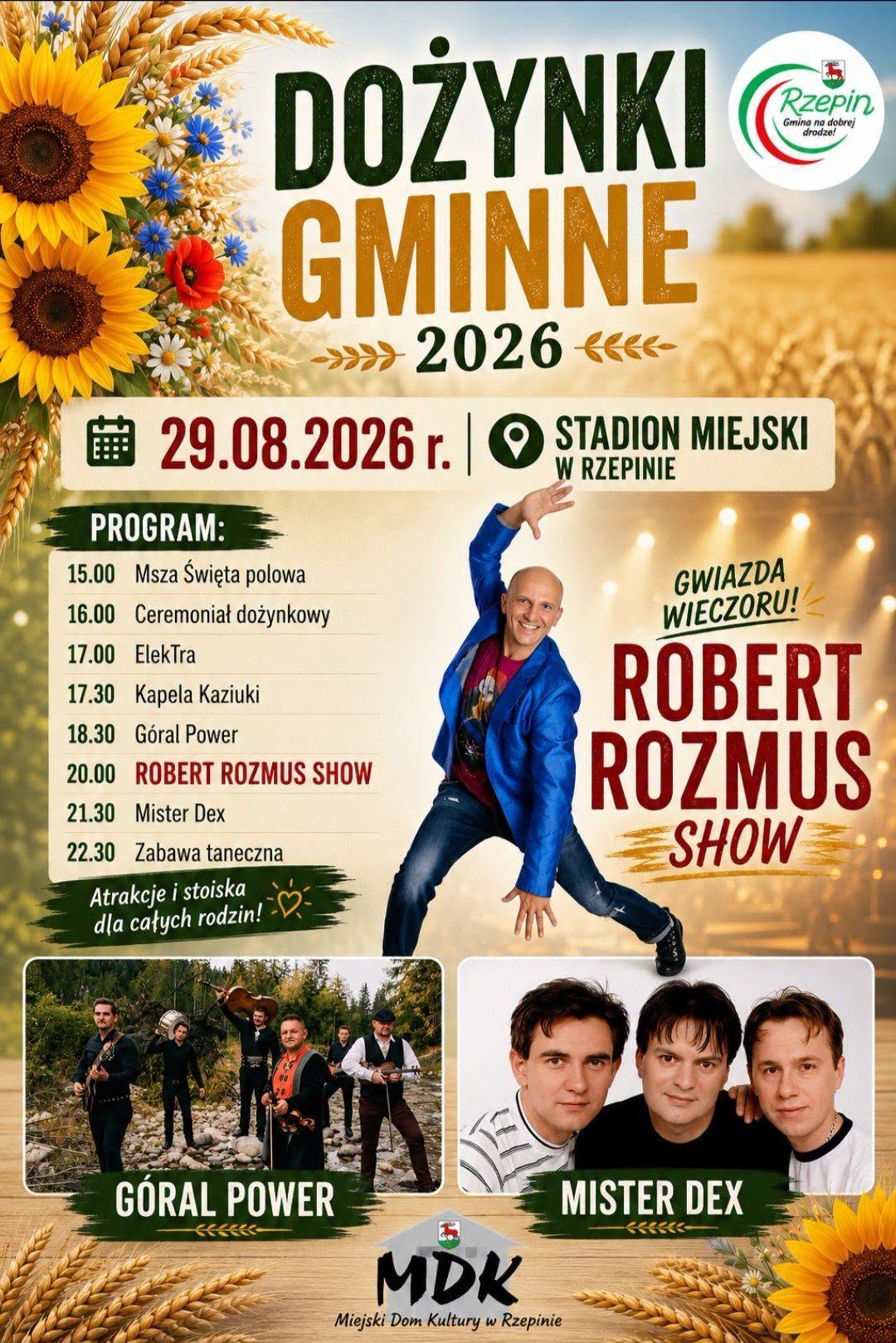 Dożynki Gminne w Rzepinie. Zobacz, kto wystąpi podczas Święta Plonów