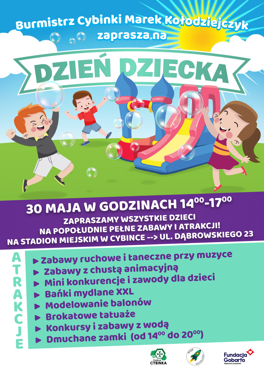 Cybinka zaprasza na Dzień Dziecka