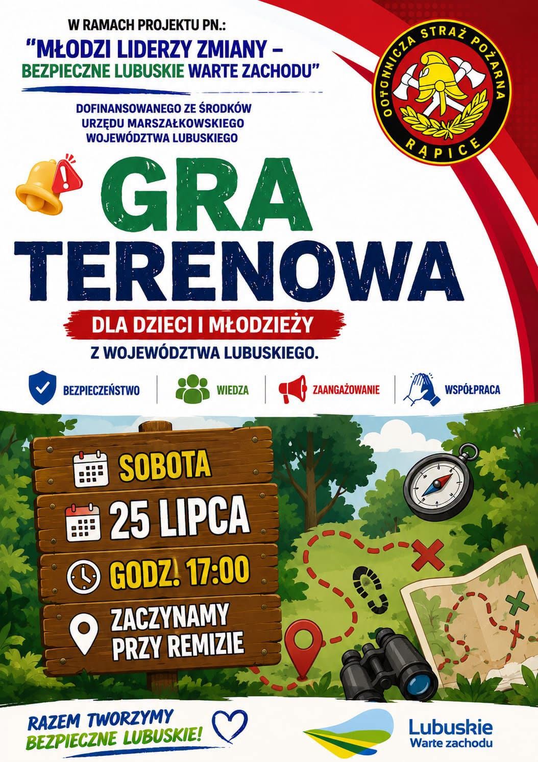 Gra terenowa zakończy projekt OSP Rąpice. Na uczestników czekają zagadki i wyzwania