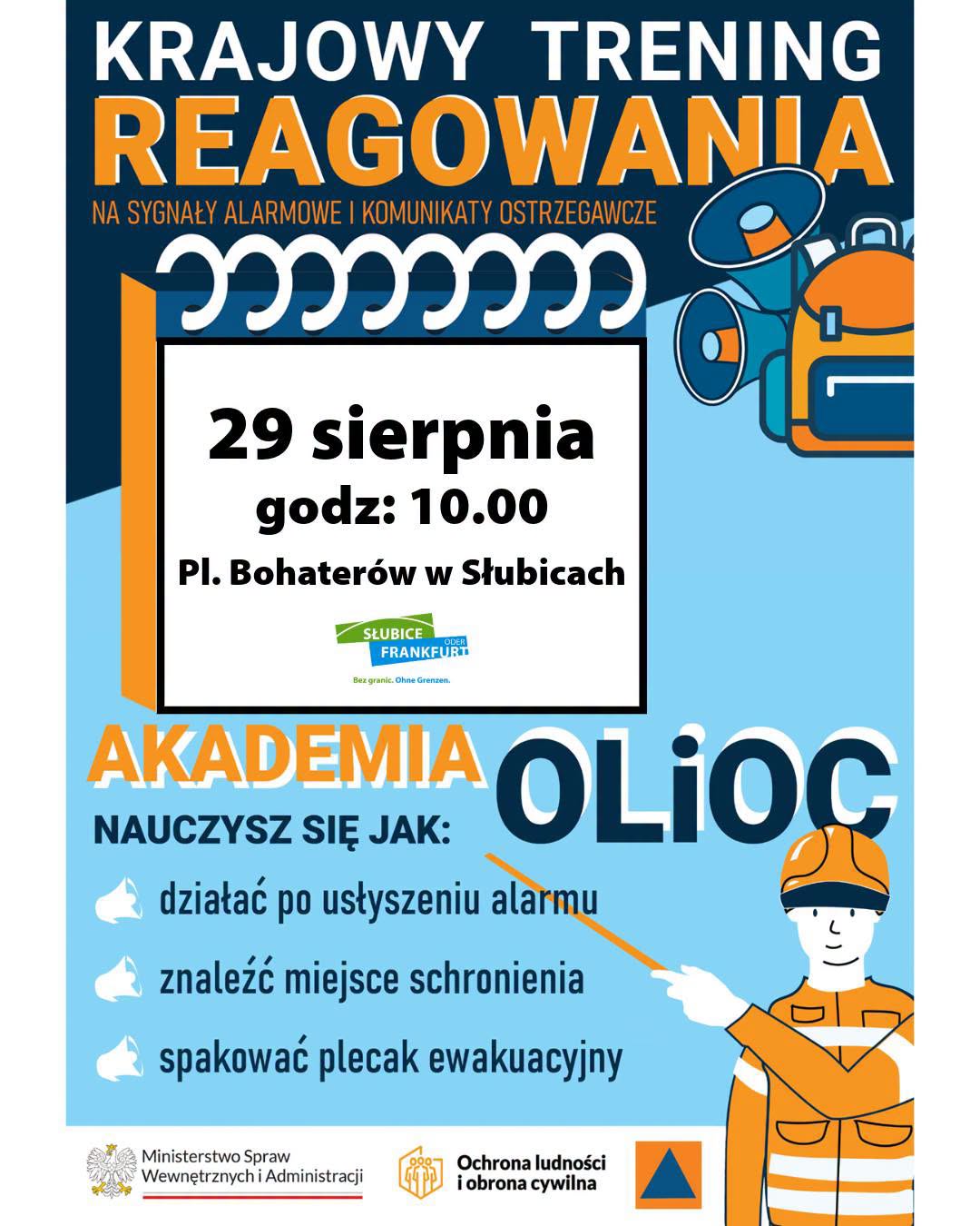 Jak reagować na sygnały alarmowe? W Słubicach odbędzie się Krajowy Trening Reagowania
