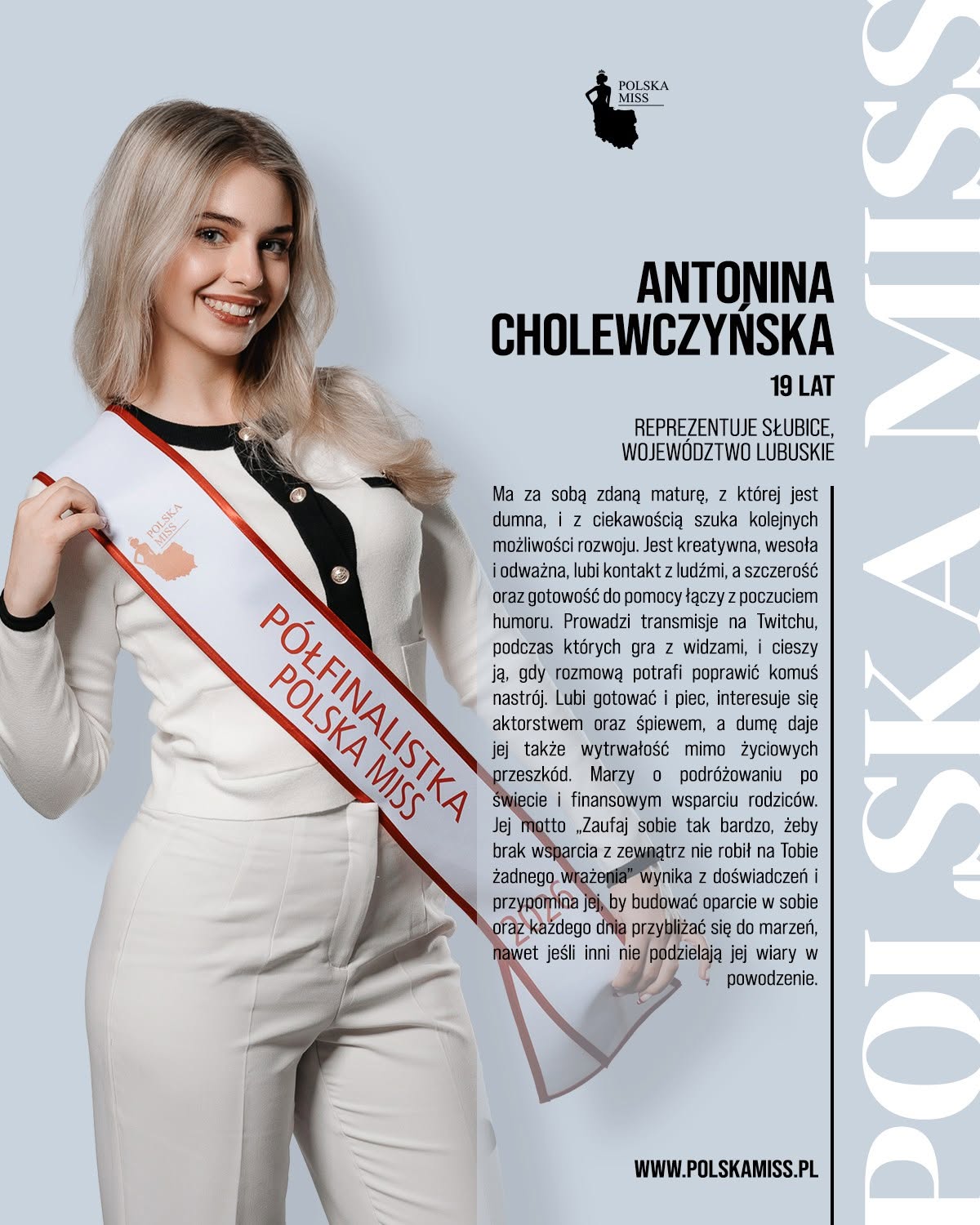 Antonina Cholewczyńska w półfinale Polska Miss 2026