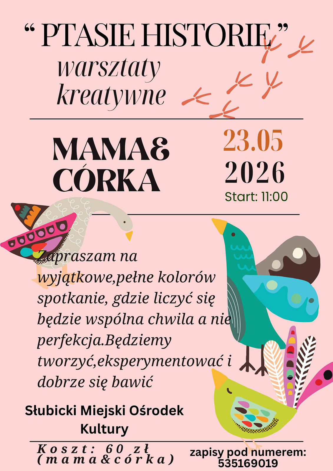 SMOK zaprasza na warsztaty dla mam i córek pod hasłem "Ptasie historie"