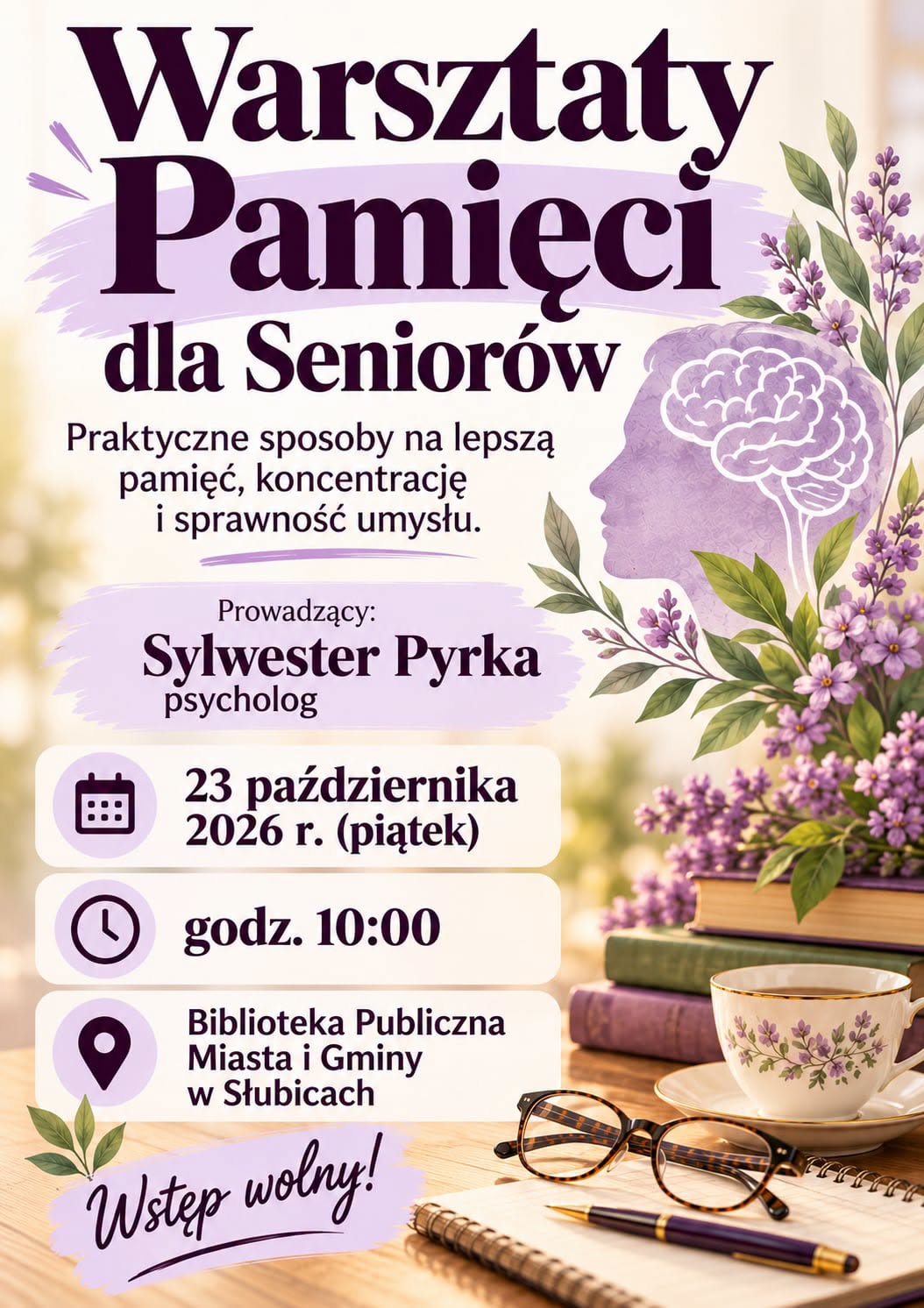 Jak ćwiczyć pamięć i koncentrację? Bezpłatne warsztaty dla seniorów w słubickiej bibliotece
