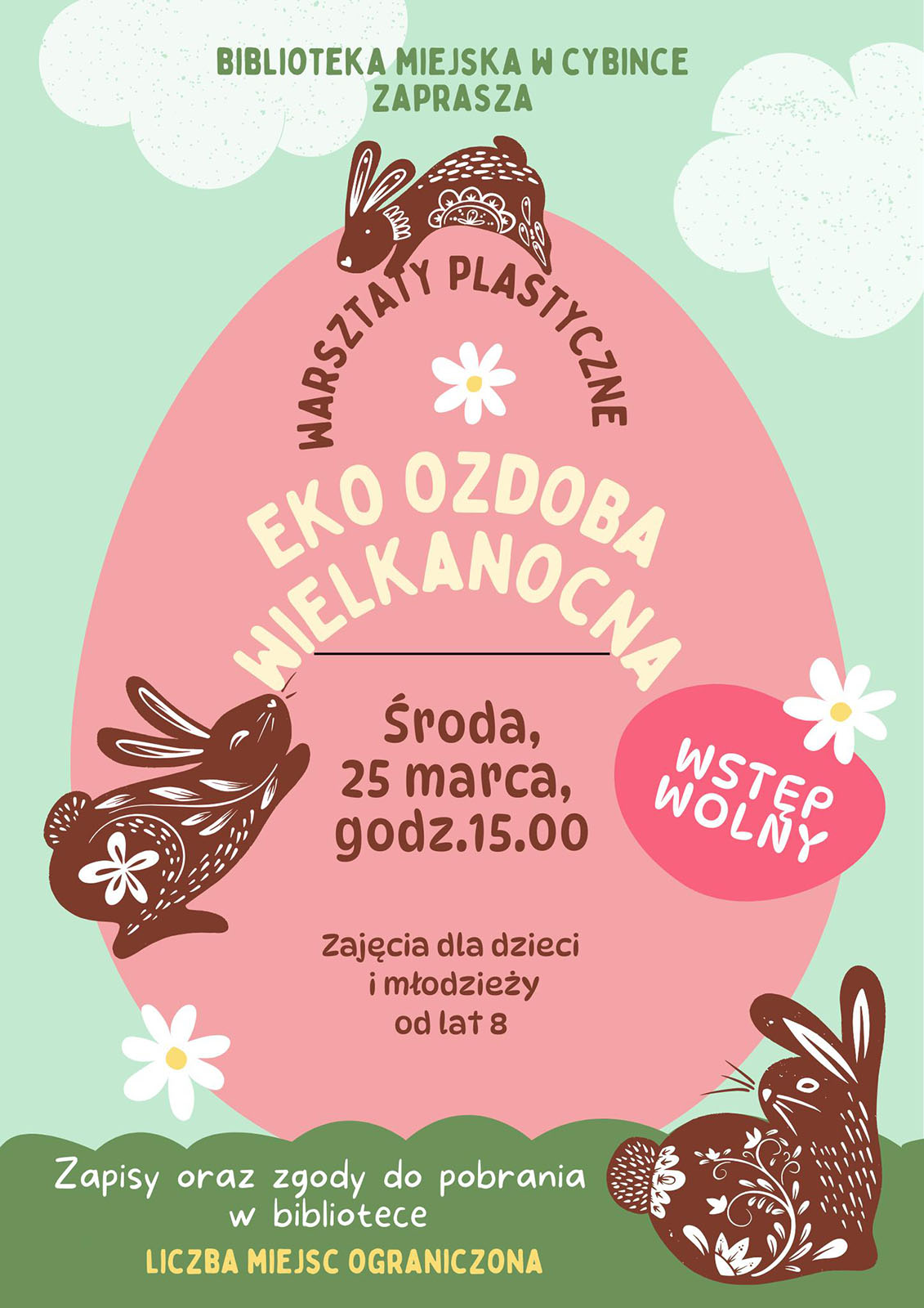 W Cybince odbędą się warsztaty plastyczne „Eko Ozdoba Wielkanocna”