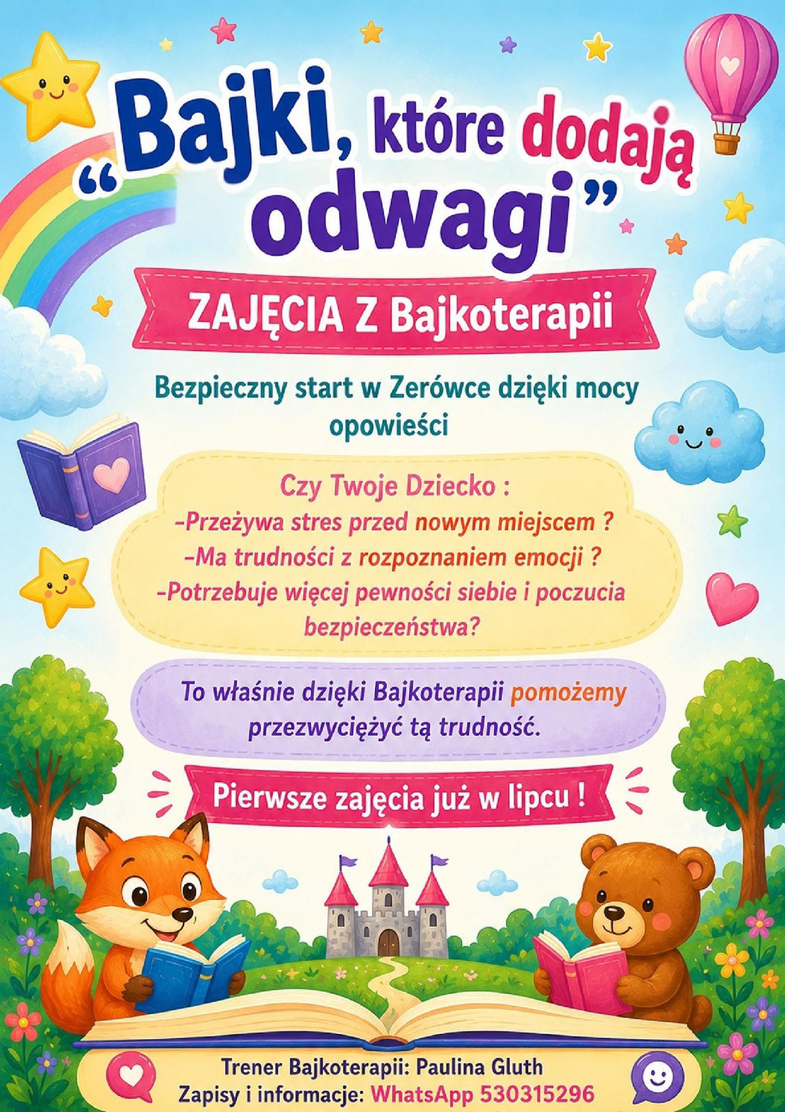 „Bajki, które dodają odwagi”. W Górzycy ruszają bezpłatne zajęcia z bajkoterapii