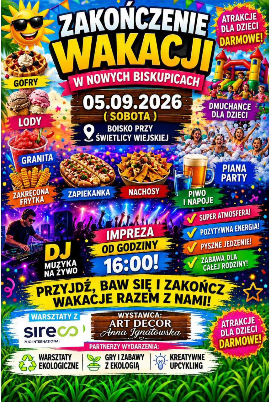 zakonczenie wakacji nowe biskupice