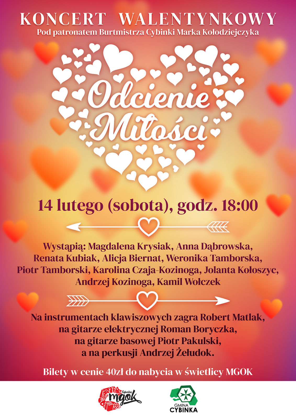 W Cybince odbędzie się walentynkowy koncert "Odcienie miłości"