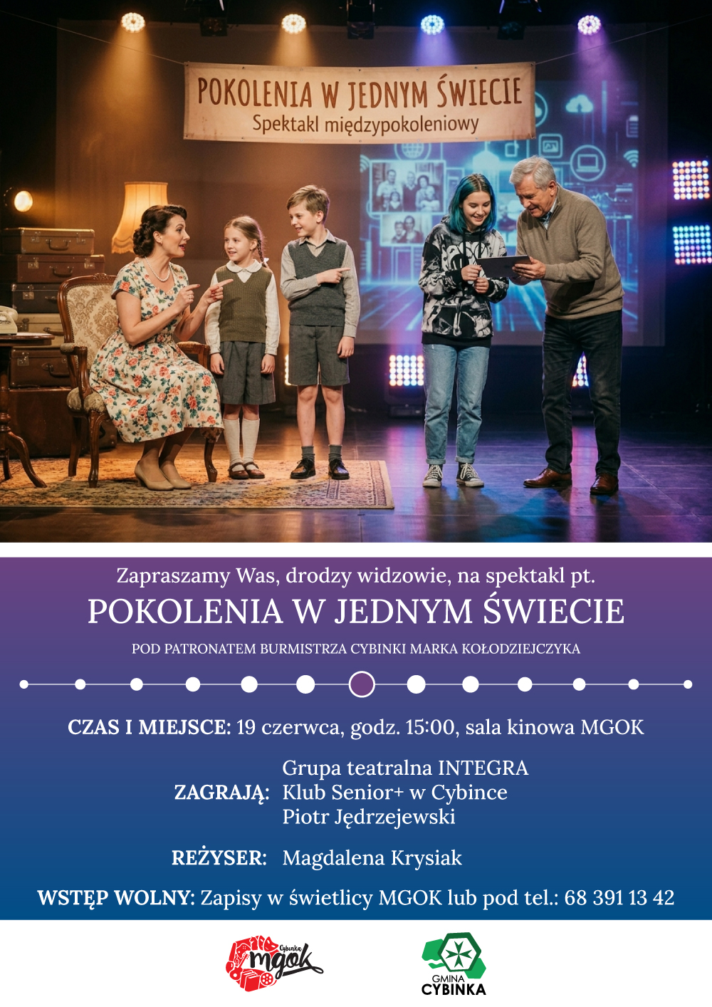 „Pokolenia w jednym świecie” w Cybince. Dzieci, młodzież i seniorzy wystąpią razem na scenie