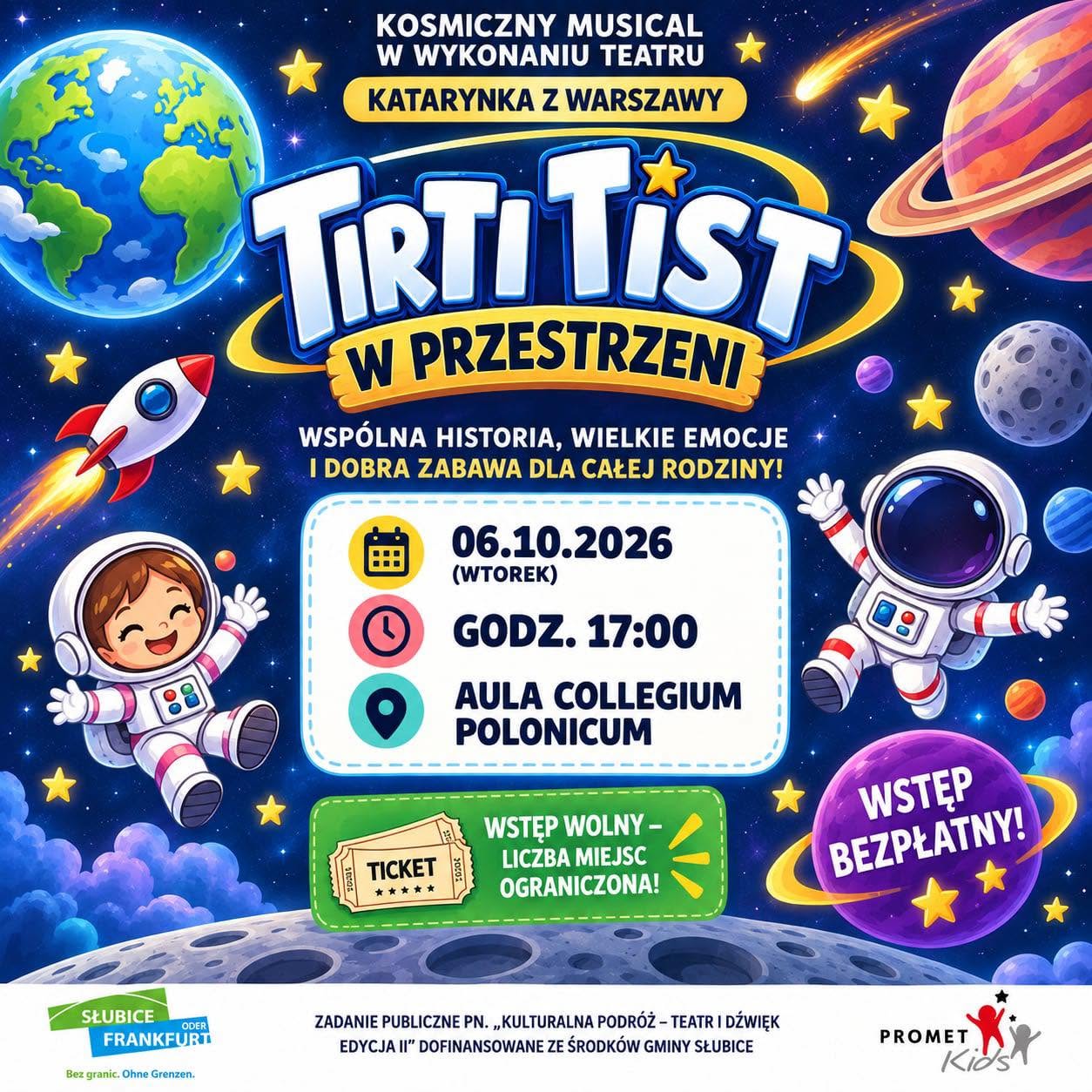 Kosmiczny musical dla całych rodzin. W Słubicach wystąpi Teatr Katarynka 