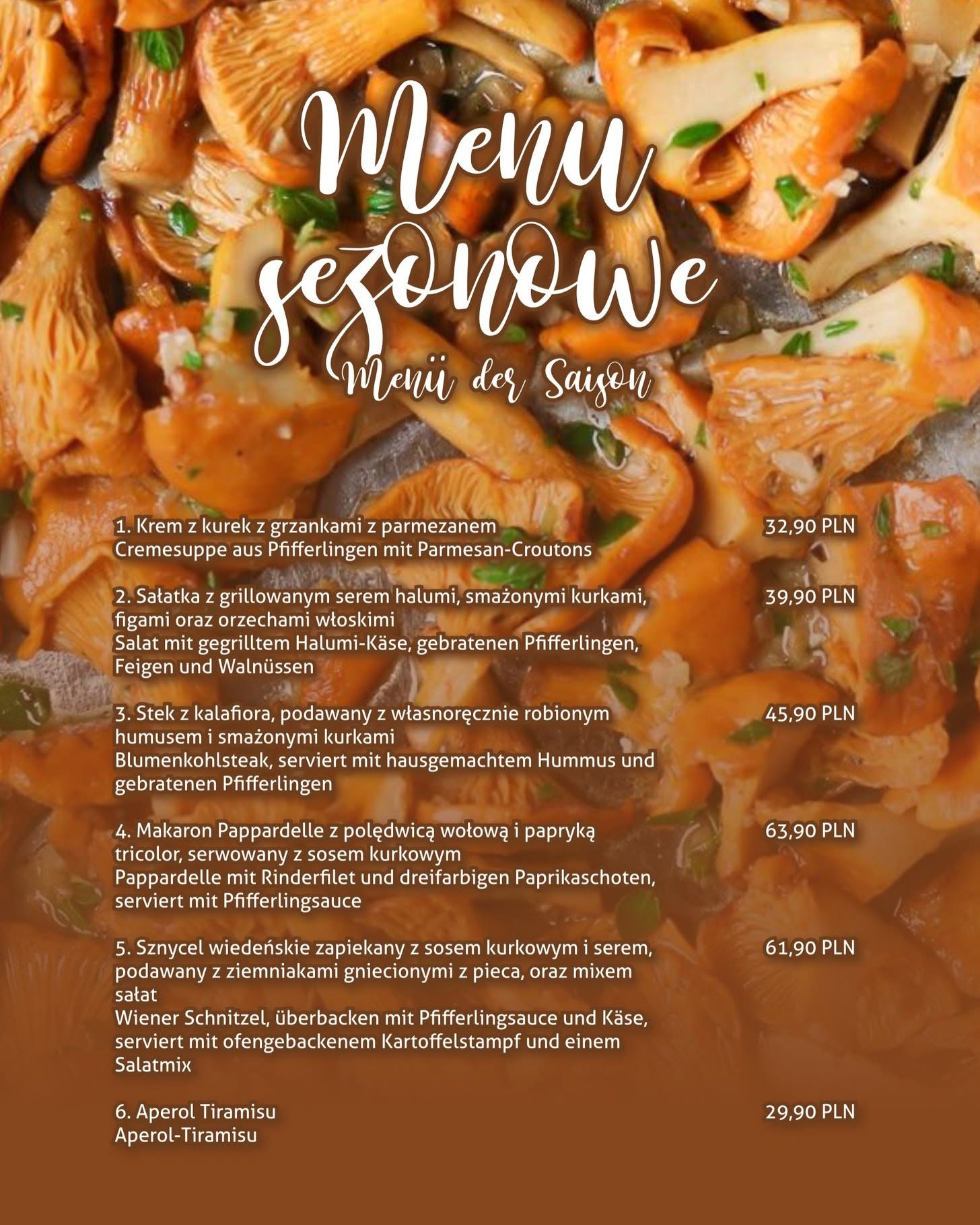 menu kurkowe villa
