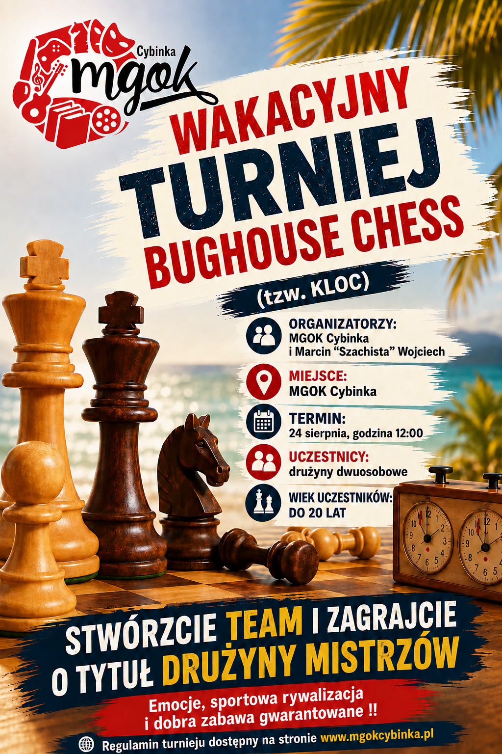Szachy w nietypowej odsłonie. MGOK Cybinka zaprasza na turniej „Kloc”
