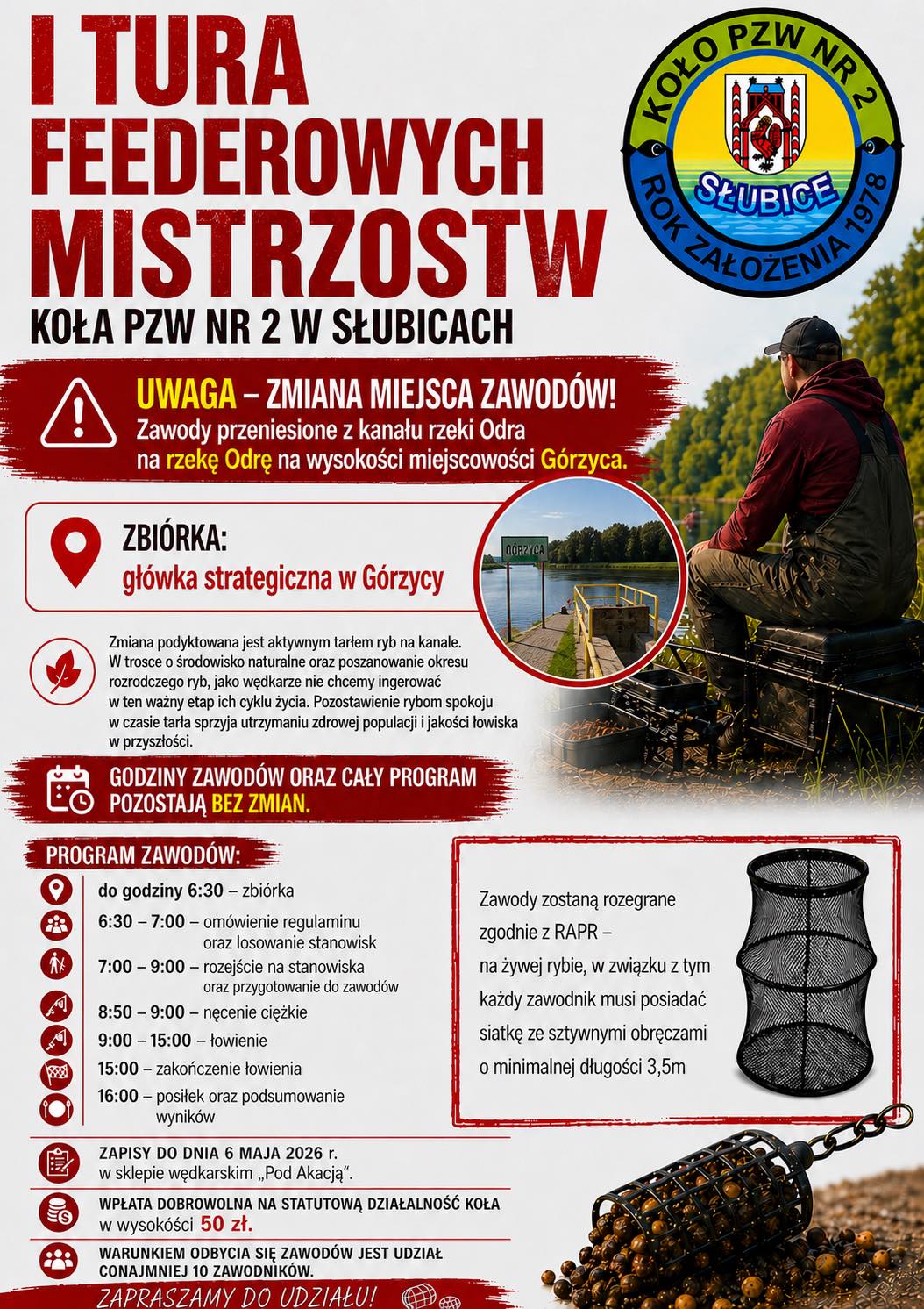 feederowe mistrzostwa pzw zmiana