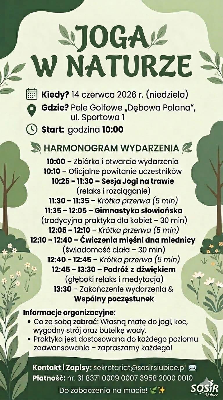 joga w naturze plakat