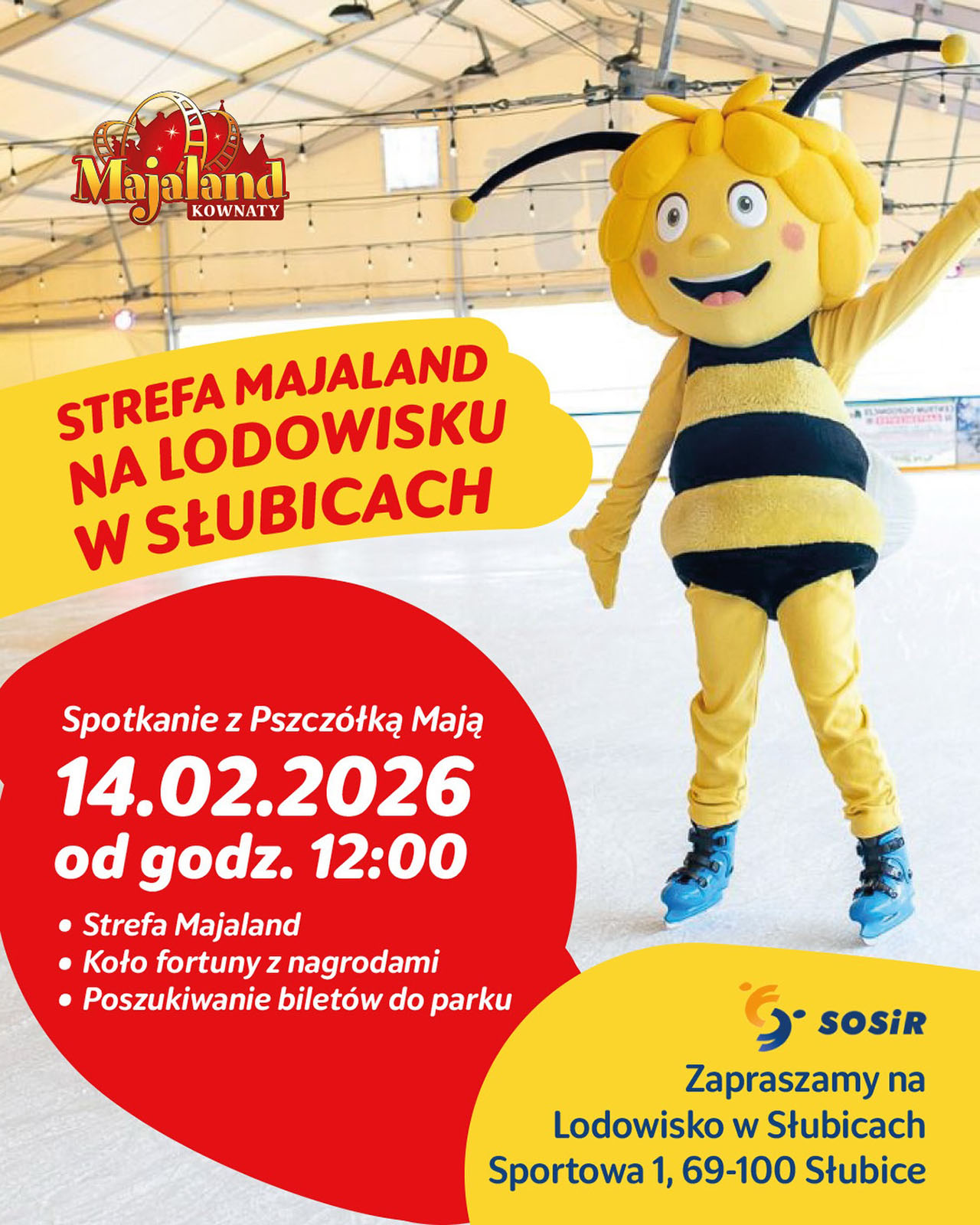 Pszczółka Maja odwiedzi lodowisko SOSiR w Słubicach